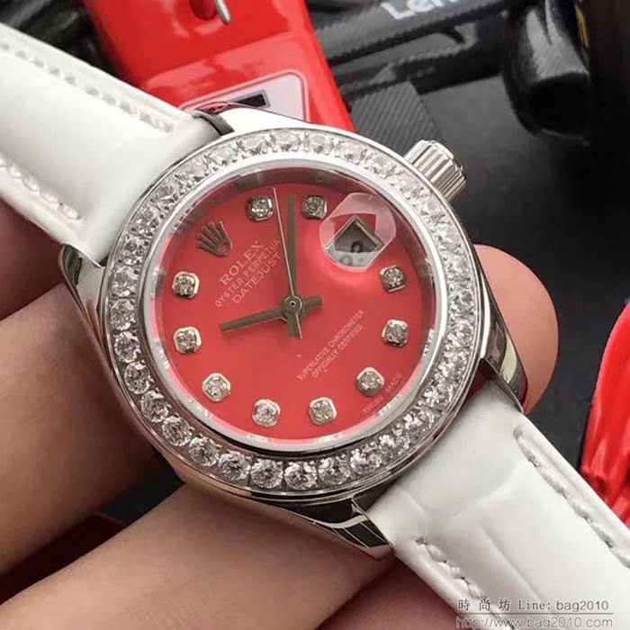 ROLEX勞力士 最新上市 Rolex淑女系列 珍珠貝母錶盤 環繞璀璨鑽石 進口6t51機芯 深度防水 女士腕表  wssb4502